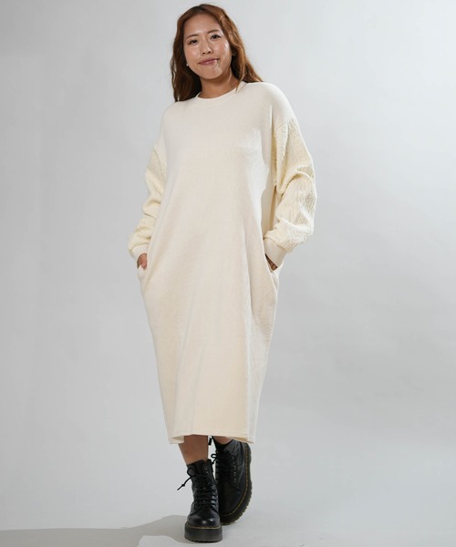 BILLABONG(ビラボン)の「BILLABONG/ビラボン ニットワンピース BG014352(ワンピース・レディース・ブラック/アイボリー・M)」の3枚目の写真
