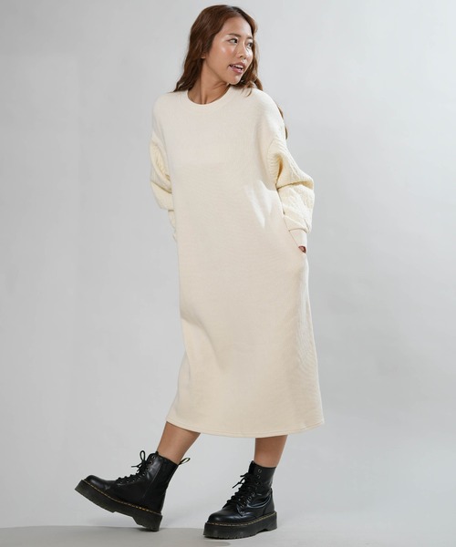 BILLABONG(ビラボン)の「BILLABONG/ビラボン ニットワンピース BG014352(ワンピース・レディース・ブラック/アイボリー・M)」の5枚目の写真