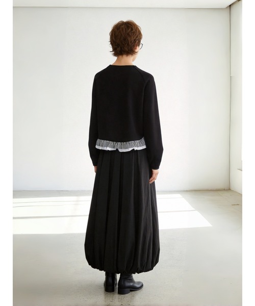 Sew loop(ソーループ)の「チェック柄裾フリルダンボールショートカーディガン(カーディガン/ボレロ・レディース・グレー/ブラック・FREE)」の12枚目の写真