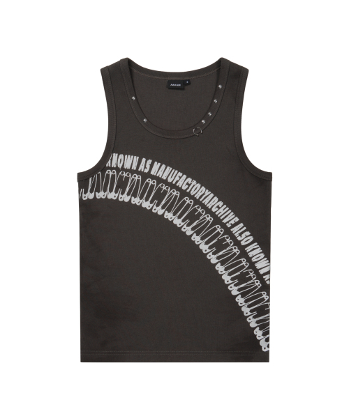 AAKAM(アーカム)の「Safety Pin Sleeveless (Charcoal)(Tシャツ/カットソー・レディース・その他・1/2)」の2枚目の写真