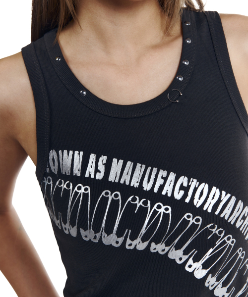 AAKAM(アーカム)の「Safety Pin Sleeveless (Charcoal)(Tシャツ/カットソー・レディース・その他・1/2)」の6枚目の写真