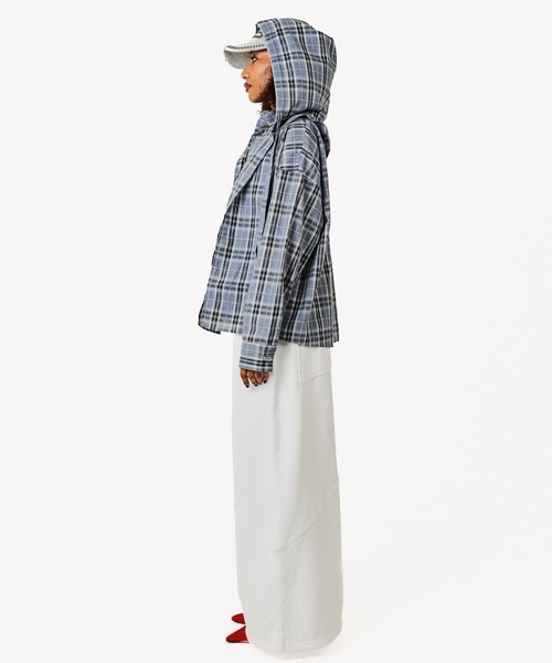 BEEDEN（ビーデン）の「MULTI BUTTON CHECK SHIRT（シャツ/ブラウス・レディース・ブラック/グレー・FREE）」の16枚目の写真
