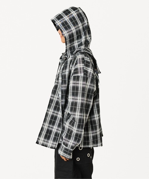 BEEDEN（ビーデン）の「MULTI BUTTON CHECK SHIRT（シャツ/ブラウス・レディース・ブラック/グレー・FREE）」の21枚目の写真