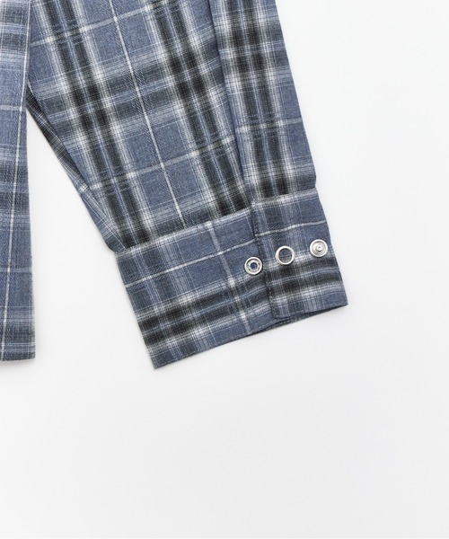 BEEDEN（ビーデン）の「MULTI BUTTON CHECK SHIRT（シャツ/ブラウス・レディース・ブラック/グレー・FREE）」の12枚目の写真
