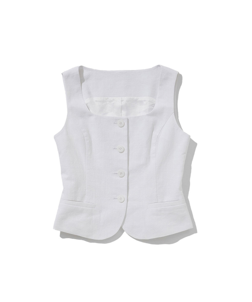 LOTSYOU(ロッツユー)の「lotsyou_Old Money Vest White(ベスト・レディース・その他・O/S)」の1枚目の写真