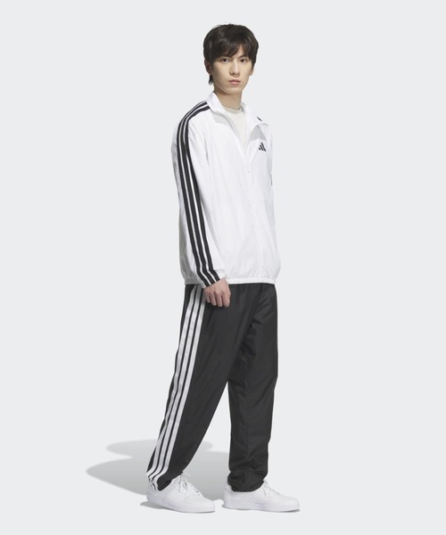 adidas(アディダス)の「マストハブ スリーストライプス 起毛トリコット素材の裏地 ウインドジャケット / アディダス adidas(ジャージ・メンズ・ホワイト・XX-LARGE/3XL/LARGE/MEDIUM/SMALL/X-LARGE/X-SMALL)」の3枚目の写真