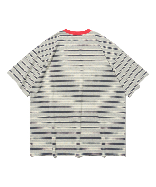 TAILOR STUDIO(テーラースタジオ)の「クラシックストライプ半袖Tシャツ(グレー)(Tシャツ/カットソー・レディース・その他・FREE)」の2枚目の写真