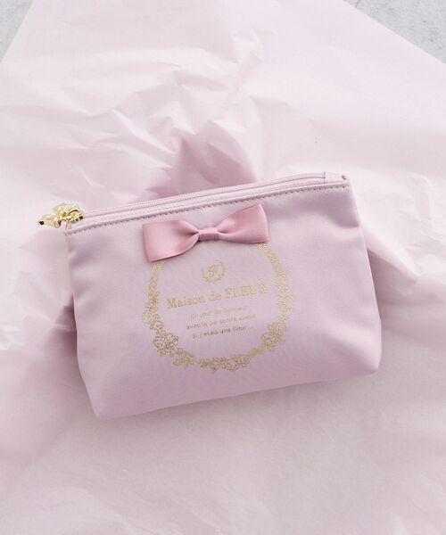 サテンリボンティッシュケース（ポーチ）｜Maison de FLEUR（メゾンド