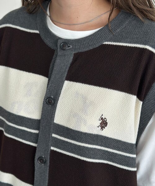 U.S. POLO ASSN.(ユーエスポロアッスン)の「クルーニットベストカーディガン(ニット/セーター・メンズ・ブラウン/ネイビー/チャコールグレー・MEDIUM/LARGE)」の18枚目の写真