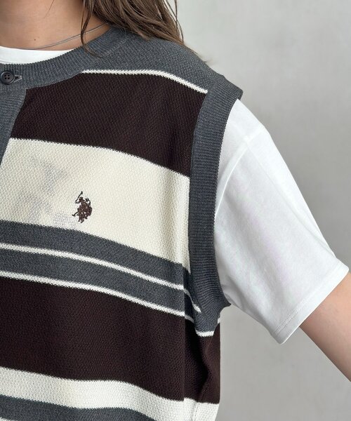 U.S. POLO ASSN.(ユーエスポロアッスン)の「クルーニットベストカーディガン(ニット/セーター・メンズ・ブラウン/ネイビー/チャコールグレー・MEDIUM/LARGE)」の19枚目の写真
