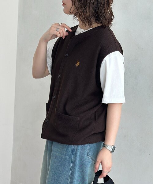 U.S. POLO ASSN.(ユーエスポロアッスン)の「クルーニットベストカーディガン(ニット/セーター・メンズ・ブラウン/ネイビー/チャコールグレー・MEDIUM/LARGE)」の22枚目の写真