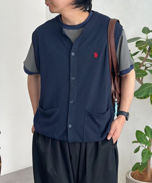 U.S. POLO ASSN.(ユーエスポロアッスン)の「クルーニットベストカーディガン(ニット/セーター・メンズ・ブラウン/ネイビー/チャコールグレー・MEDIUM/LARGE)」の12枚目の写真