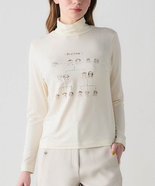 STUDIO PICONE(スタジオピッコーネ)の「FAMILY TREE 冷感プルオーバー(Tシャツ/カットソー・レディース・ライトパープル/ホワイト/ブラック・M/L/LL)」の4枚目の写真