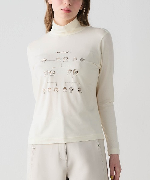 STUDIO PICONE(スタジオピッコーネ)の「FAMILY TREE 冷感プルオーバー(Tシャツ/カットソー・レディース・ライトパープル/ホワイト/ブラック・M/L/LL)」の5枚目の写真
