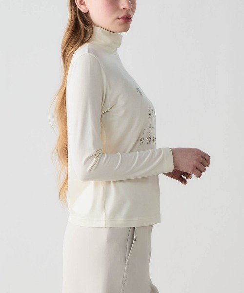 STUDIO PICONE(スタジオピッコーネ)の「FAMILY TREE 冷感プルオーバー(Tシャツ/カットソー・レディース・ライトパープル/ホワイト/ブラック・M/L/LL)」の8枚目の写真