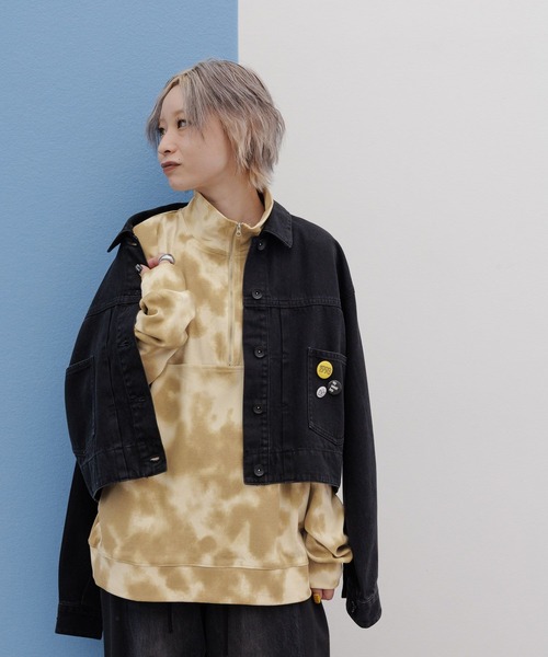 JEANASIS(ジーナシス)の「【みきのすけ企画】ハーフZIPスウェTEE/1048181(Tシャツ/カットソー・レディース・ブラック/ブラウン系その他/グレー・FREE)」の10枚目の写真