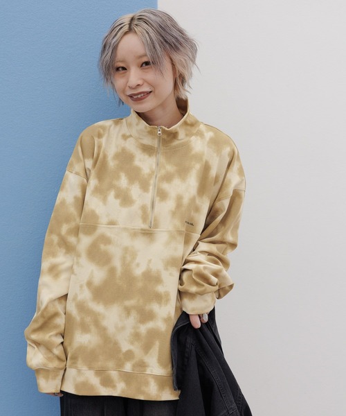 JEANASIS(ジーナシス)の「【みきのすけ企画】ハーフZIPスウェTEE/1048181(Tシャツ/カットソー・レディース・ブラック/ブラウン系その他/グレー・FREE)」の11枚目の写真