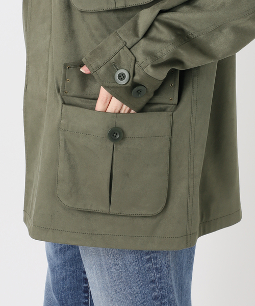Spick & Span(スピックアンドスパン)の「ARCHIVE STANCE / アーカイブスタンス fale suede military JK(ミリタリージャケット・レディース・カーキ・FREE)」の17枚目の写真