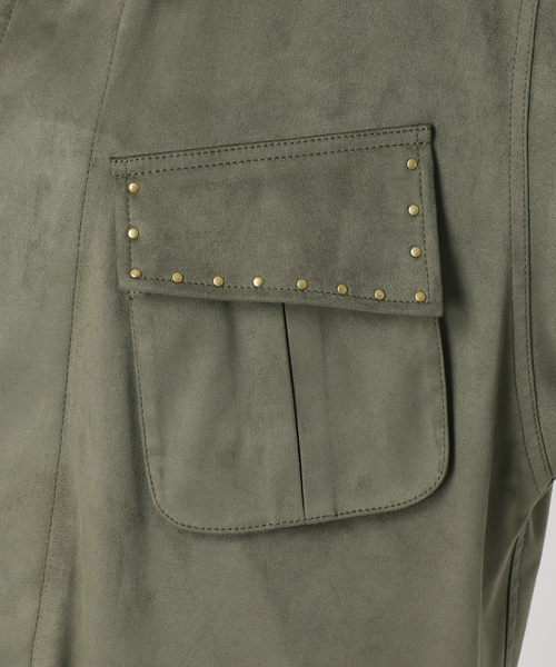 Spick & Span(スピックアンドスパン)の「ARCHIVE STANCE / アーカイブスタンス fale suede military JK(ミリタリージャケット・レディース・カーキ・FREE)」の18枚目の写真