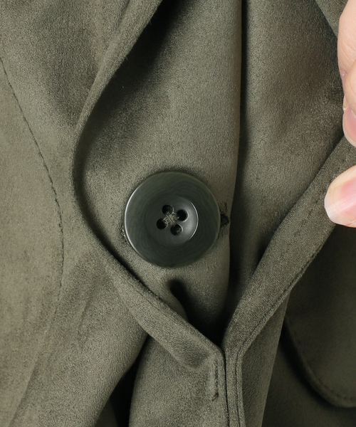Spick & Span(スピックアンドスパン)の「ARCHIVE STANCE / アーカイブスタンス fale suede military JK(ミリタリージャケット・レディース・カーキ・FREE)」の20枚目の写真