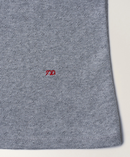 TTUDEMENT(トュードメント)の「EYELET HENLEY TANK TOP_MELANGE GREY(Tシャツ/カットソー・レディース・その他・FREE)」の5枚目の写真