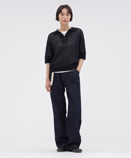 MHL.(エムエイチエル)の「COATED COTTON(ニット/セーター・レディース・グリーン/ネイビー・2)」の9枚目の写真