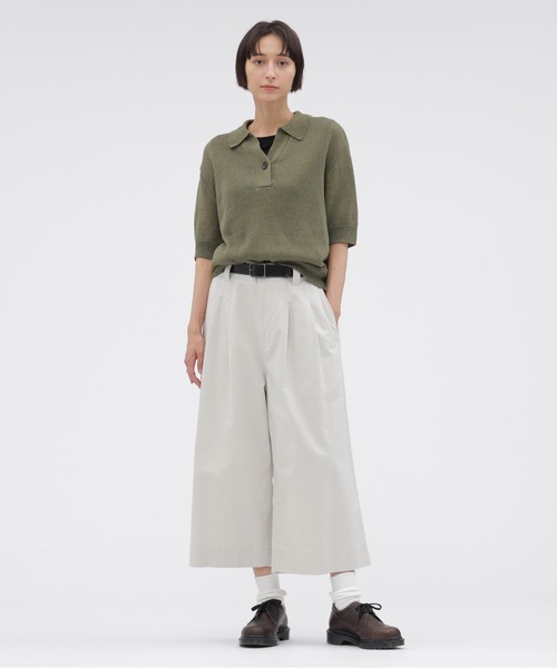 MHL.(エムエイチエル)の「COATED COTTON(ニット/セーター・レディース・グリーン/ネイビー・2)」の3枚目の写真