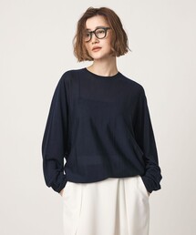 <conte>ドルマン クルーネックニット