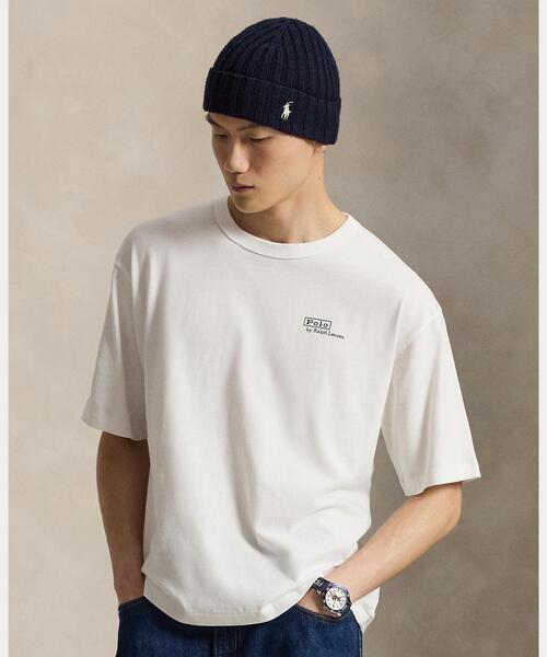 POLO RALPH LAUREN(ポロ ラルフ ローレン)の「リラックス フィット ロゴ ジャージー Tシャツ(Tシャツ/カットソー・メンズ・ホワイト・L/S/XL/XS)」の1枚目の写真