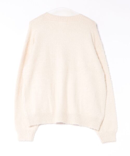 ROXY（ロキシー）の「ROXY SHAG HEART Vネックシャギーカーディガン 【2026年秋冬モデル】（カーディガン/ボレロ・レディース・ベージュ/ナチュラル/レオパード・SMALL/MEDIUM/LARGE）」の4枚目の写真