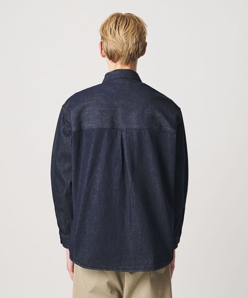 BEAUTY&YOUTH UNITED ARROWS（ビューティーアンドユースユナイテッドアローズ）の「ライト ハイツイスト デニム オーバー シャツ（シャツ/ブラウス・メンズ・ネイビー/ブラック・XL/M/L/S）」の5枚目の写真