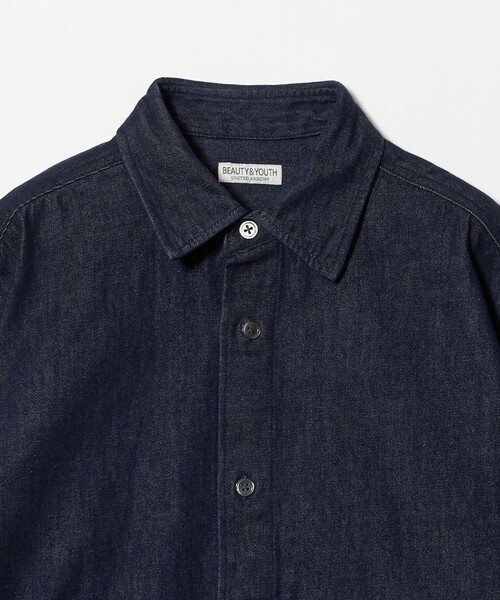 BEAUTY&YOUTH UNITED ARROWS（ビューティーアンドユースユナイテッドアローズ）の「ライト ハイツイスト デニム オーバー シャツ（シャツ/ブラウス・メンズ・ネイビー/ブラック・XL/M/L/S）」の12枚目の写真
