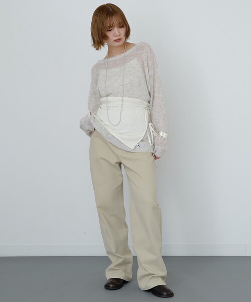 Whim Gazette(ウィムガゼット)の「〈WEB限定〉【Nuition】シアーモヘヤプルオーバー(ニット/セーター・レディース・ブラウン/アイボリー・FREE)」の11枚目の写真