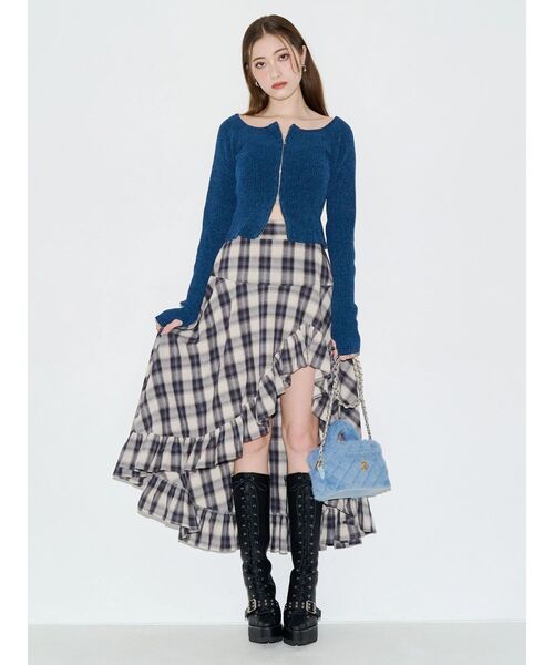 EVRIS(エヴリス)の「ランダムチェックアシンメトリースカート(スカート・レディース・グレー/ホワイト・SMALL/MEDIUM)」の19枚目の写真