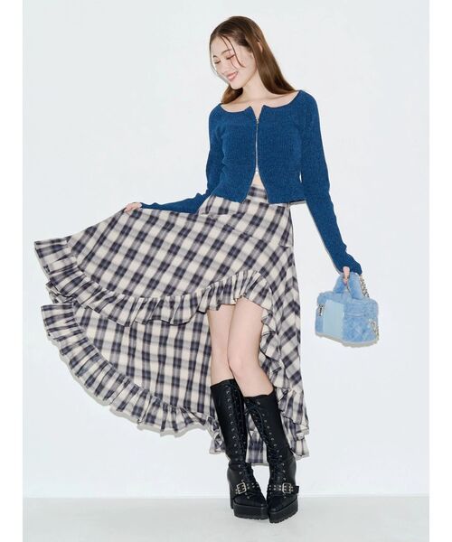 EVRIS(エヴリス)の「ランダムチェックアシンメトリースカート(スカート・レディース・グレー/ホワイト・SMALL/MEDIUM)」の21枚目の写真