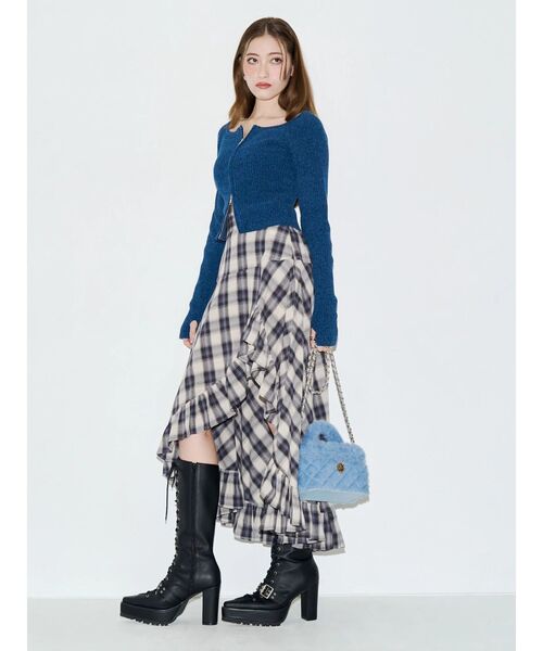 EVRIS(エヴリス)の「ランダムチェックアシンメトリースカート(スカート・レディース・グレー/ホワイト・SMALL/MEDIUM)」の22枚目の写真