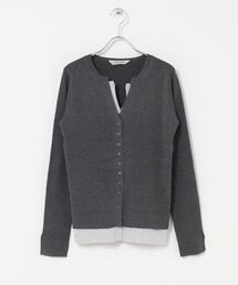 Torrazzo Donna（トラッゾドンナ）の「Torrazzo Donna　LAYERED V-NECK TOP（ニット/セーター）」