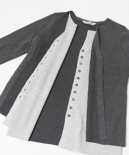 URBAN RESEARCH ROSSO WOMEN(アーバンリサーチ ロッソ)の「Torrazzo Donna LAYERED V-NECK TOP(ニット/セーター・レディース・ブラック/グレー・FREE)」の13枚目の写真