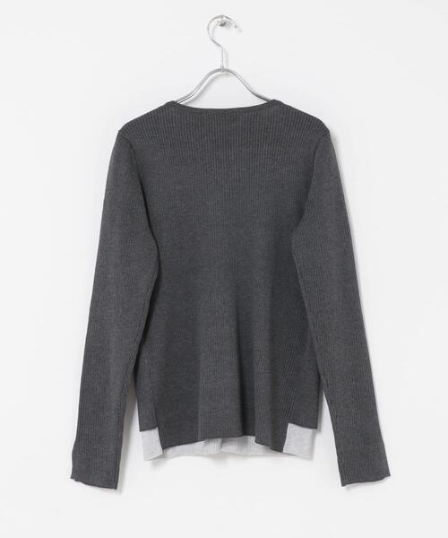 URBAN RESEARCH ROSSO WOMEN(アーバンリサーチ ロッソ)の「Torrazzo Donna LAYERED V-NECK TOP(ニット/セーター・レディース・ブラック/グレー・FREE)」の15枚目の写真