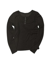 【bbO】シアーテレコヘンリーネックトップス