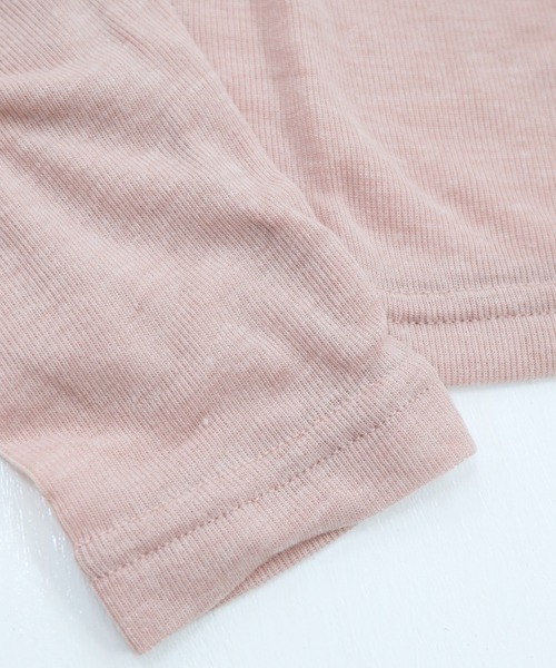 bashful base Oriental(バッシュフルベースオリエンタル)の「【bbO】シアーテレコヘンリーネックトップス(Tシャツ/カットソー・レディース・オフホワイト/ピンク/ライトブルー/ブラウン/グレー・FREE)」の16枚目の写真