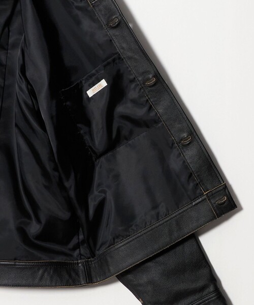 Lee(リー)の「<Lee>レザー カウボーイ ジャケット(ブルゾン・メンズ・ブラック・40/38)」の9枚目の写真