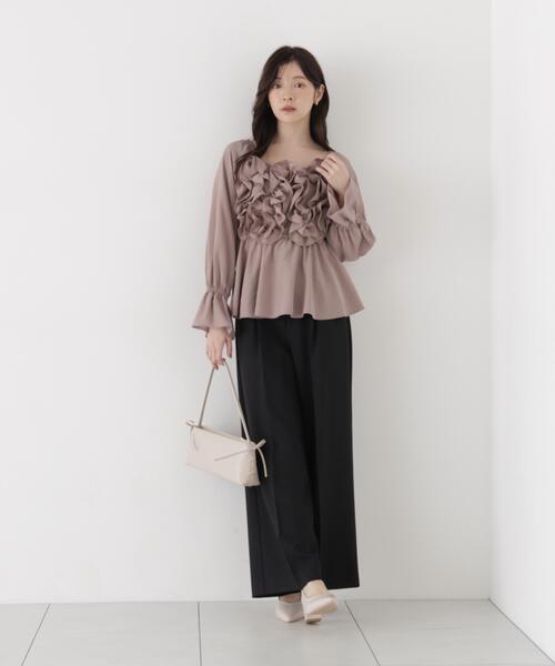 PROPORTION BODY DRESSING(プロポーションボディドレッシング)の「チェーンベルト付きワイドパンツ / 1216230001(その他パンツ・レディース・ブラウン/ブラック・SMALL/MEDIUM/P/S)」の7枚目の写真