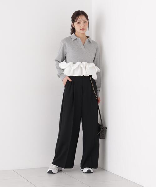 PROPORTION BODY DRESSING(プロポーションボディドレッシング)の「チェーンベルト付きワイドパンツ / 1216230001(その他パンツ・レディース・ブラウン/ブラック・SMALL/MEDIUM/P/S)」の8枚目の写真