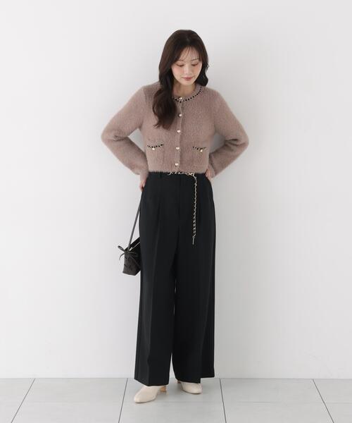 PROPORTION BODY DRESSING(プロポーションボディドレッシング)の「チェーンベルト付きワイドパンツ / 1216230001(その他パンツ・レディース・ブラウン/ブラック・SMALL/MEDIUM/P/S)」の9枚目の写真
