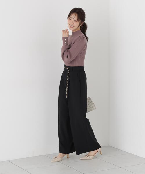 PROPORTION BODY DRESSING(プロポーションボディドレッシング)の「チェーンベルト付きワイドパンツ / 1216230001(その他パンツ・レディース・ブラウン/ブラック・SMALL/MEDIUM/P/S)」の10枚目の写真