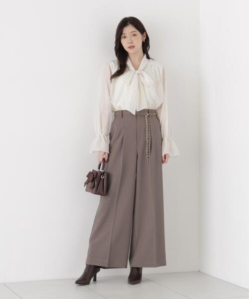 PROPORTION BODY DRESSING(プロポーションボディドレッシング)の「チェーンベルト付きワイドパンツ / 1216230001(その他パンツ・レディース・ブラウン/ブラック・SMALL/MEDIUM/P/S)」の13枚目の写真