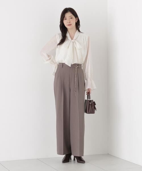 PROPORTION BODY DRESSING(プロポーションボディドレッシング)の「チェーンベルト付きワイドパンツ / 1216230001(その他パンツ・レディース・ブラウン/ブラック・SMALL/MEDIUM/P/S)」の15枚目の写真