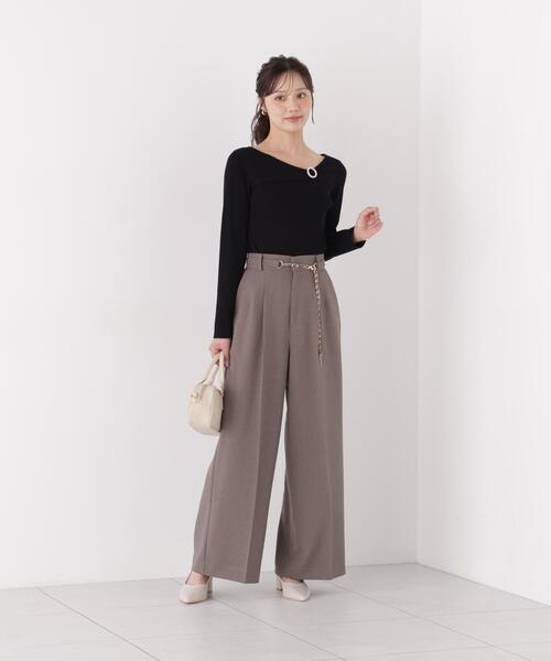PROPORTION BODY DRESSING(プロポーションボディドレッシング)の「チェーンベルト付きワイドパンツ / 1216230001(その他パンツ・レディース・ブラウン/ブラック・SMALL/MEDIUM/P/S)」の16枚目の写真