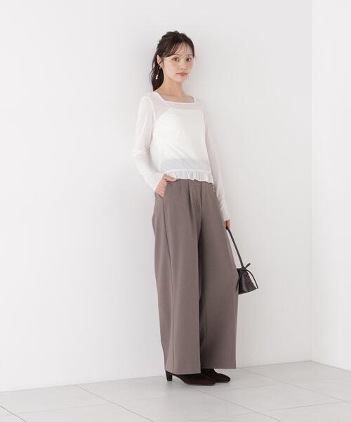 PROPORTION BODY DRESSING(プロポーションボディドレッシング)の「チェーンベルト付きワイドパンツ / 1216230001(その他パンツ・レディース・ブラウン/ブラック・SMALL/MEDIUM/P/S)」の17枚目の写真
